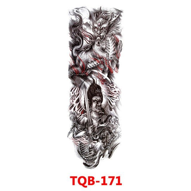 Waterproof Temporary Tattoo Sticker Totem Geometric Full Arm - Tattoo Stickers -  Trend Goods