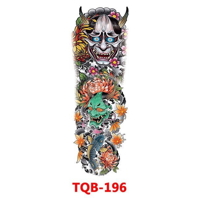 Waterproof Temporary Tattoo Sticker Totem Geometric Full Arm - Tattoo Stickers -  Trend Goods