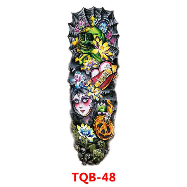 Waterproof Temporary Tattoo Sticker Totem Geometric Full Arm - Tattoo Stickers -  Trend Goods