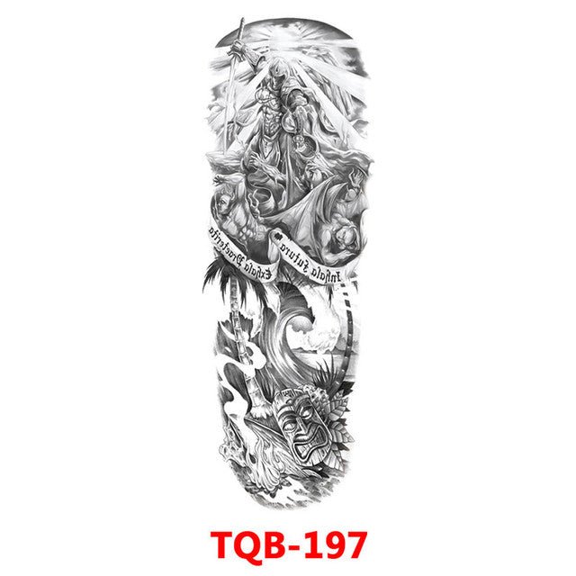 Waterproof Temporary Tattoo Sticker Totem Geometric Full Arm - Tattoo Stickers -  Trend Goods