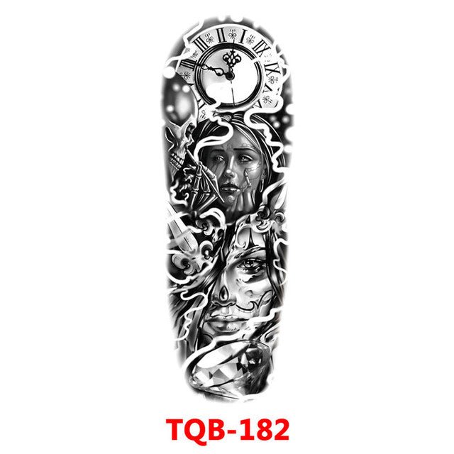 Waterproof Temporary Tattoo Sticker Totem Geometric Full Arm - Tattoo Stickers -  Trend Goods