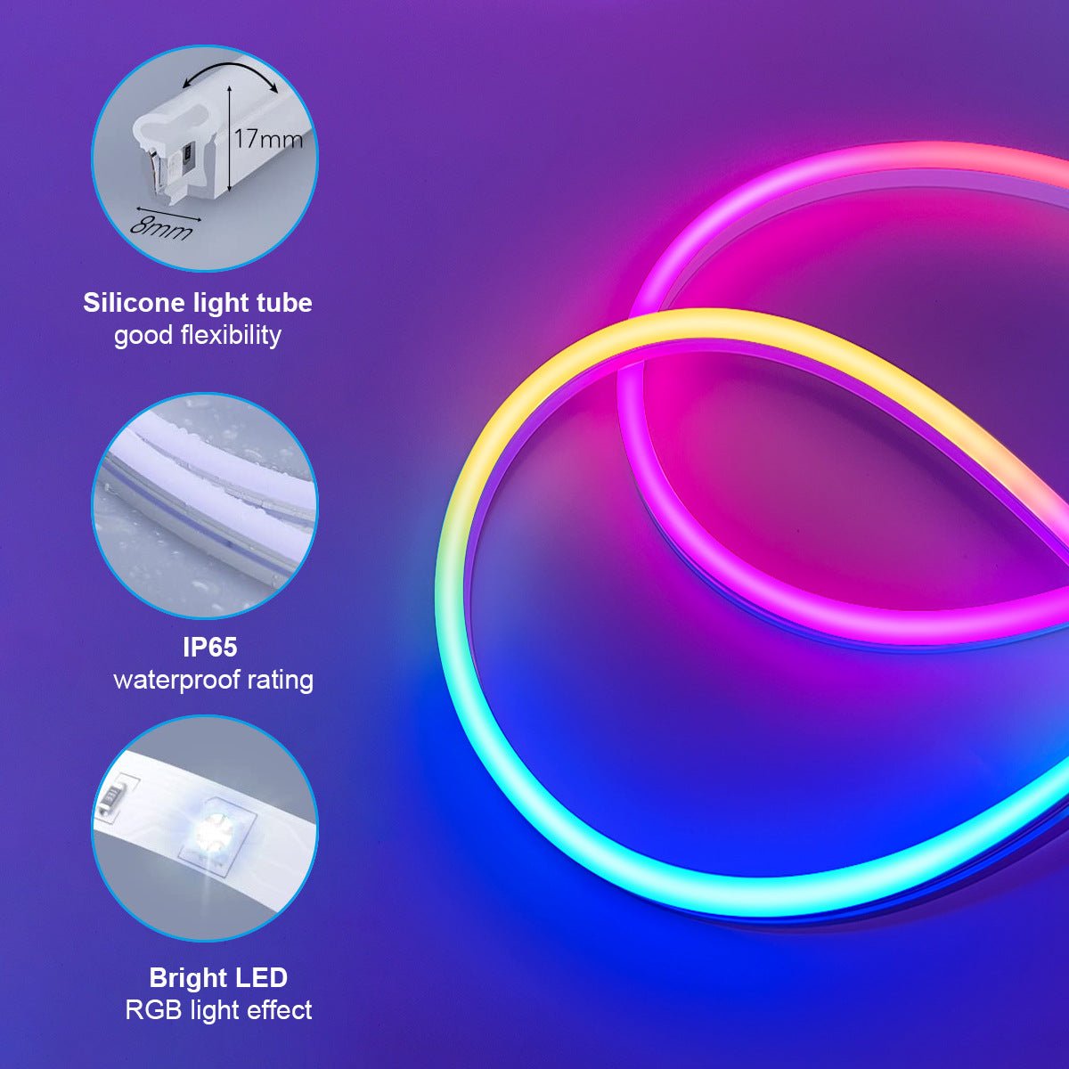 WIFI Smart Silicone LED Neon Strip - Ambient Lights -  Trend Goods