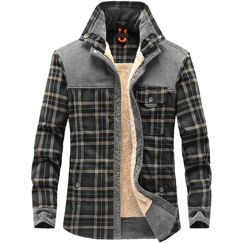 Winter Jacket Pure Cotton Plaid Jacket - Jackets -  Trend Goods