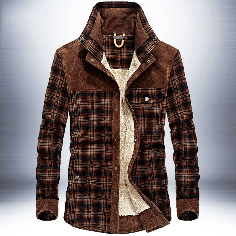 Winter Jacket Pure Cotton Plaid Jacket - Jackets -  Trend Goods