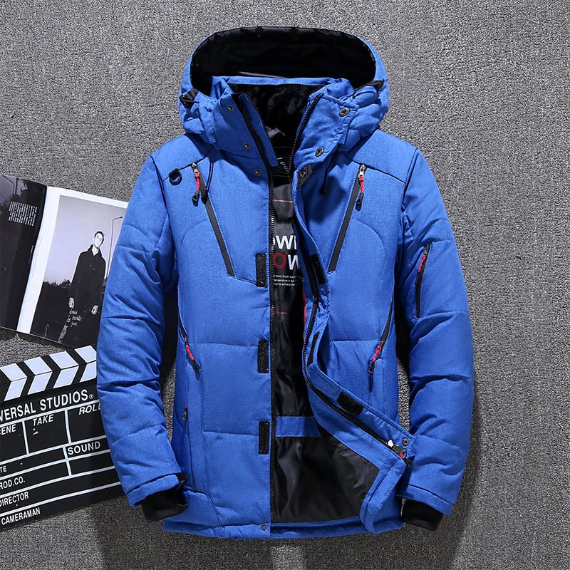 Winter Thick Men Jacket Solid Hooded Coats Hat Detachable Jacket - Coats -  Trend Goods