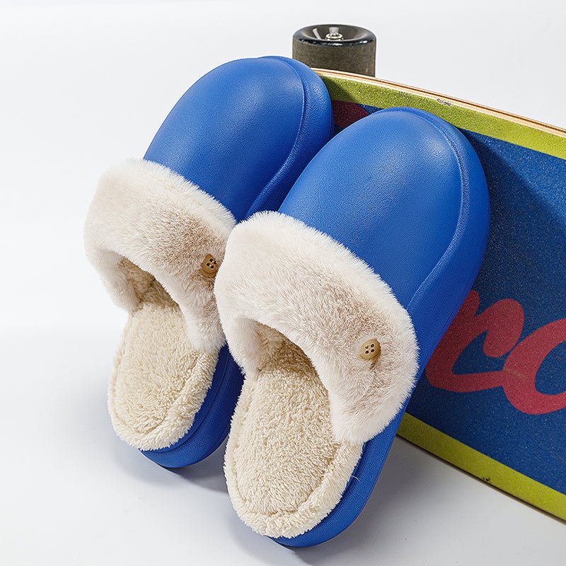 Winter Warm Slippers Household Non Slip Couples At Home Cotton Slippers - Slippers -  Trend Goods