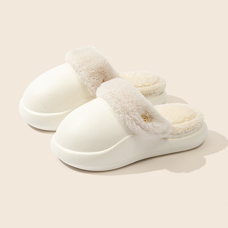 Winter Warm Slippers Household Non Slip Couples At Home Cotton Slippers - Slippers -  Trend Goods