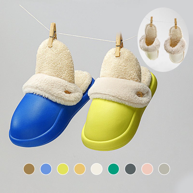 Winter Warm Slippers Household Non Slip Couples At Home Cotton Slippers - Slippers -  Trend Goods