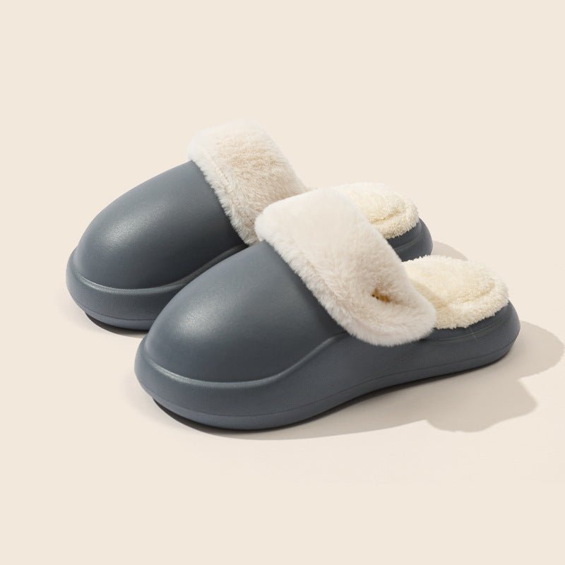 Winter Warm Slippers Household Non Slip Couples At Home Cotton Slippers - Slippers -  Trend Goods