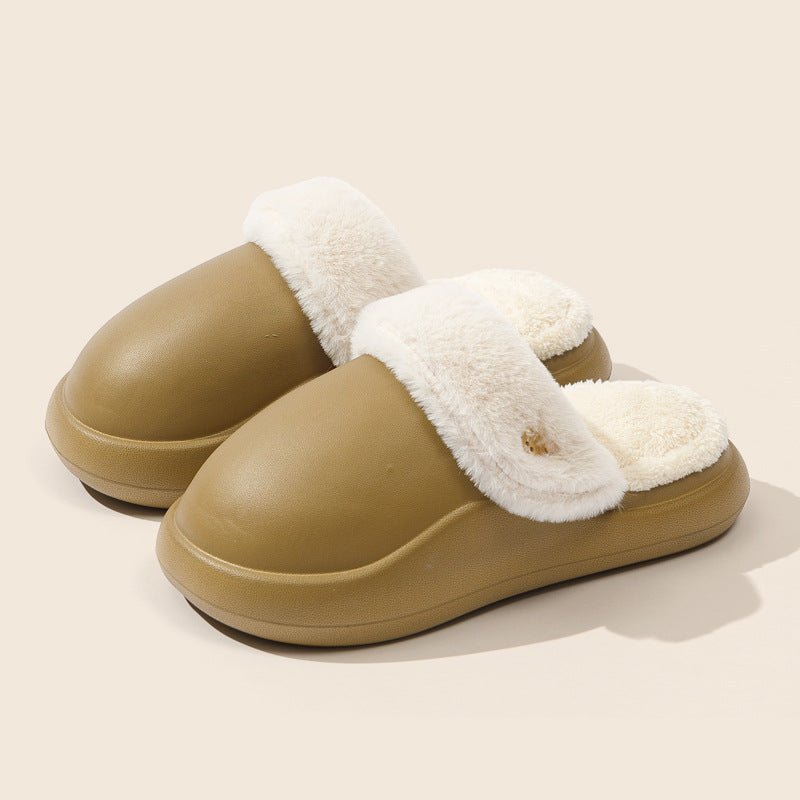 Winter Warm Slippers Household Non Slip Couples At Home Cotton Slippers - Slippers -  Trend Goods