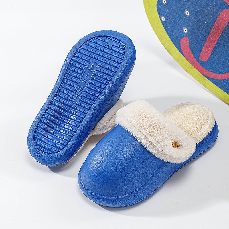 Winter Warm Slippers Household Non Slip Couples At Home Cotton Slippers - Slippers -  Trend Goods