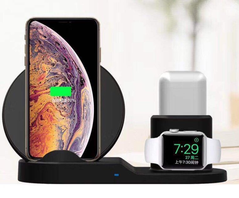 Wireless Charger Mobile Phone 3 In 1 Stand Watch Headphones - Wireless Chargers -  Trend Goods