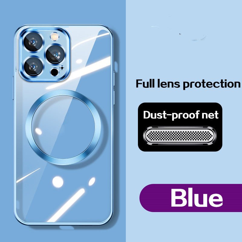 Wireless Magnetic Charging Dust-proof Screen Electroplating Mobile Phone Case - Phone Cases -  Trend Goods