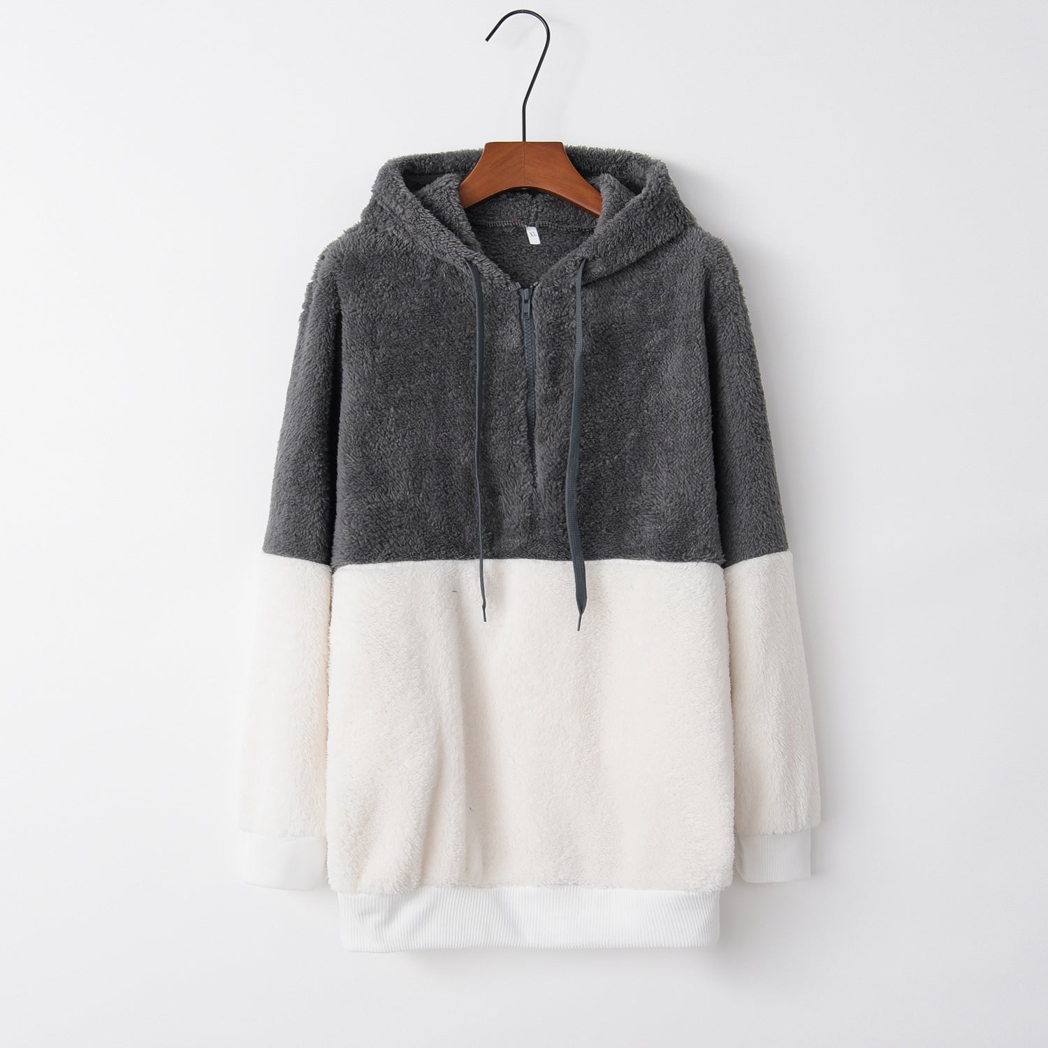 Women's Casual Round Neck Rope Hooded Stitching Sweater - Hoodies -  Trend Goods