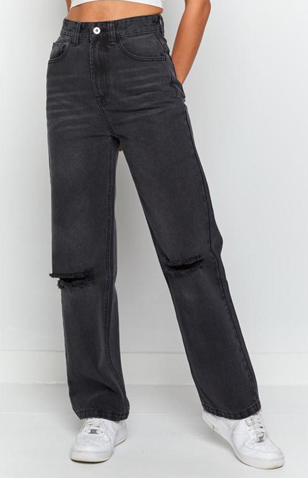 Women's Jeans Loose Hole High Waist - Pants -  Trend Goods