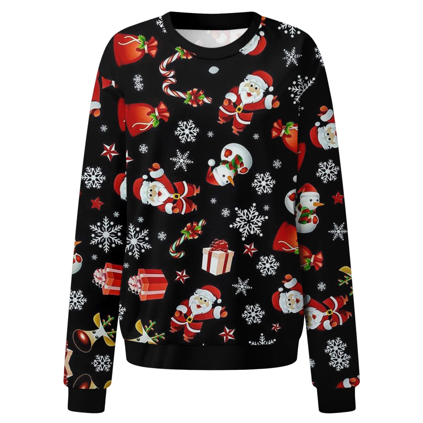 Women's printed elk Christmas sweater - Sweaters -  Trend Goods