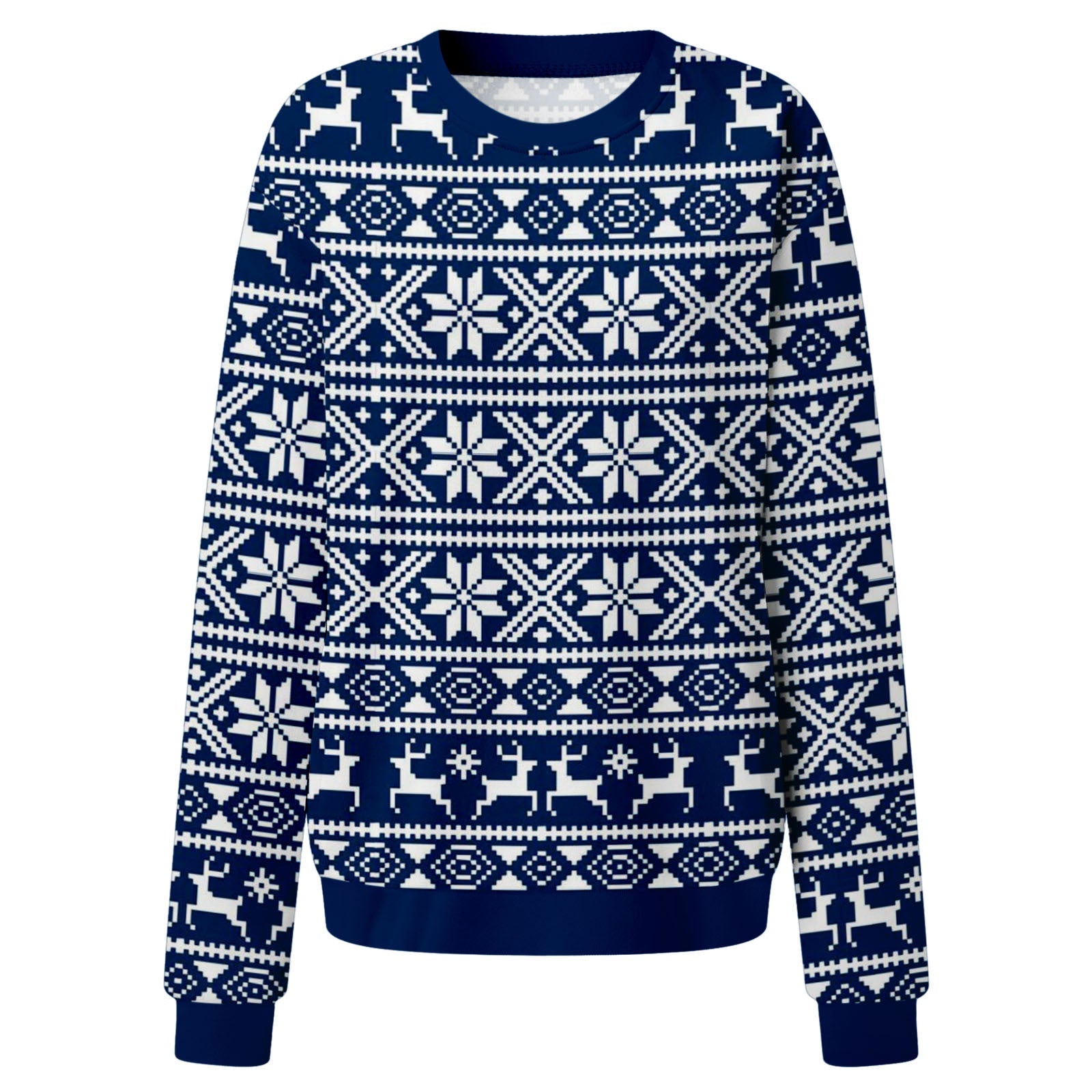 Women's printed elk Christmas sweater - Sweaters -  Trend Goods