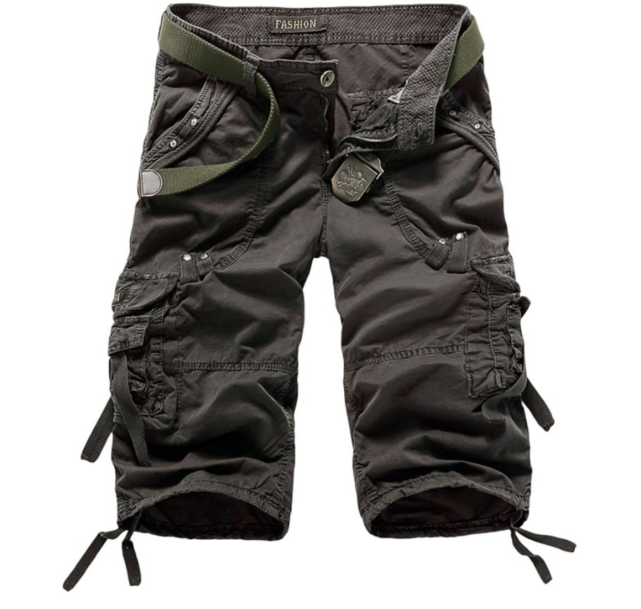 Workwear Shorts Multi-pocket Pants Capri - Capris -  Trend Goods