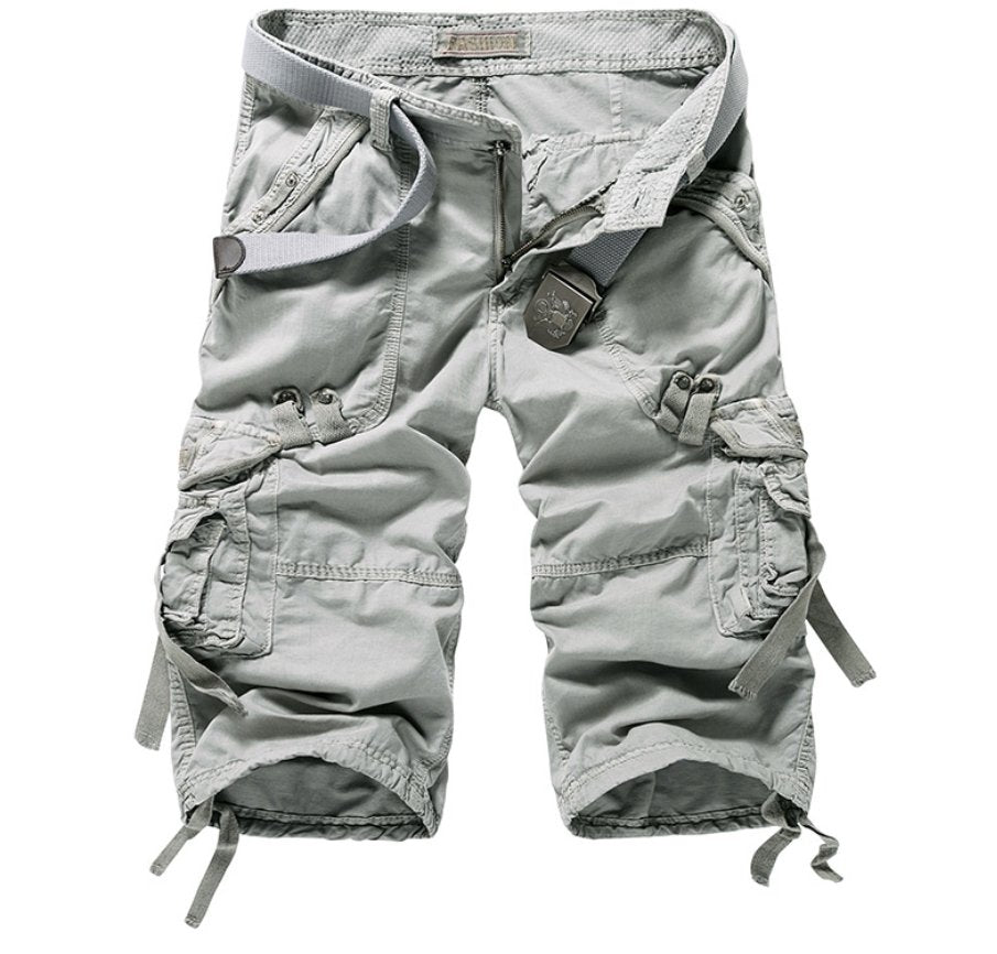Workwear Shorts Multi-pocket Pants Capri - Capris -  Trend Goods
